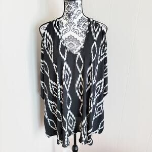 SMYM Cold Shoulder Poncho Blouse